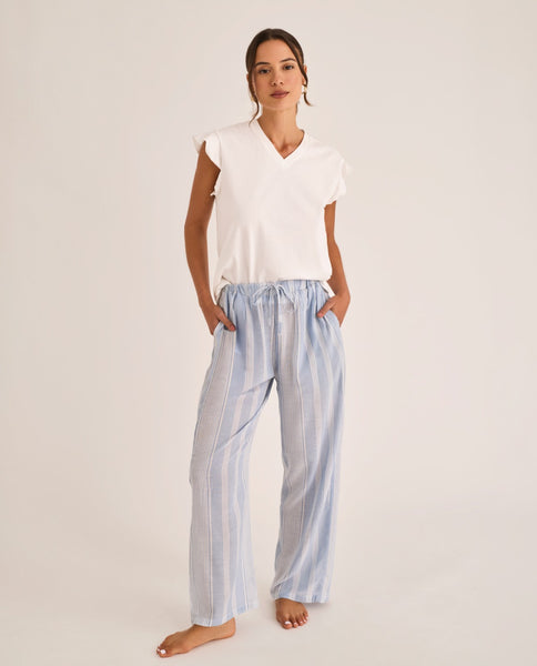 Pijama rayas largo