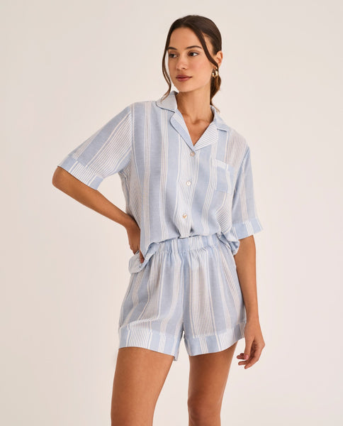 Pijama de rayas corto
