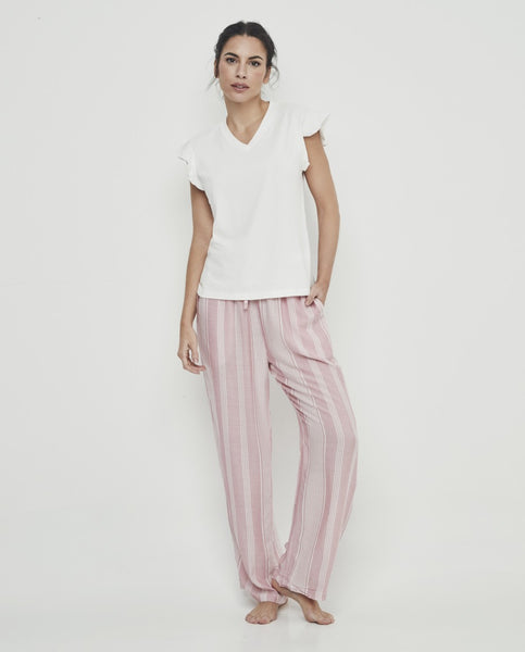 Pijama rayas largo
