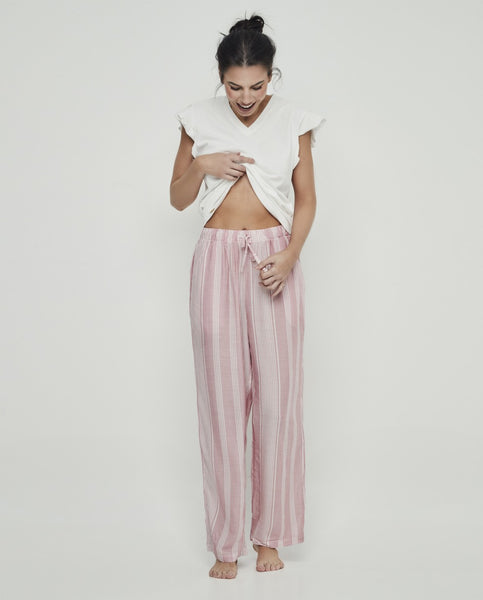 Pijama rayas largo
